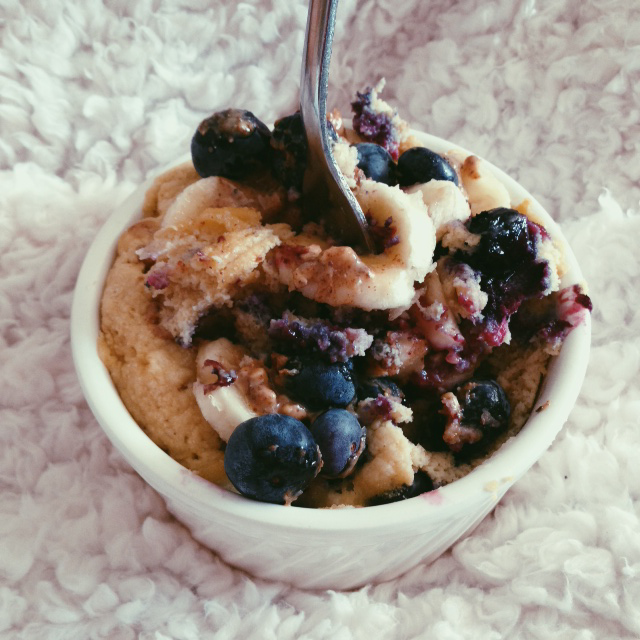 Blueberry Coconut Flour Mug Cake