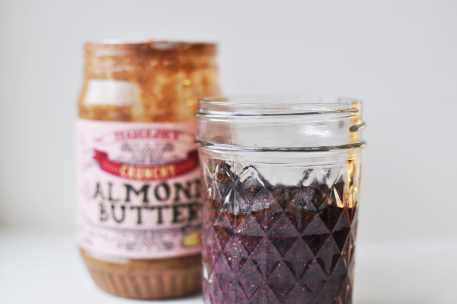 Almond butter and chia jam
