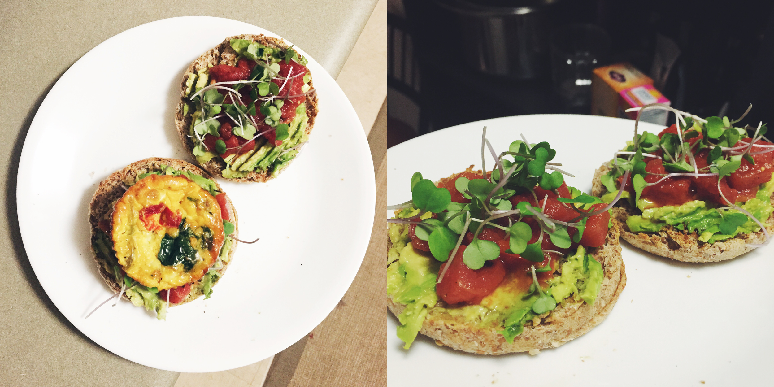 Egg Muffins on Avocado Toast