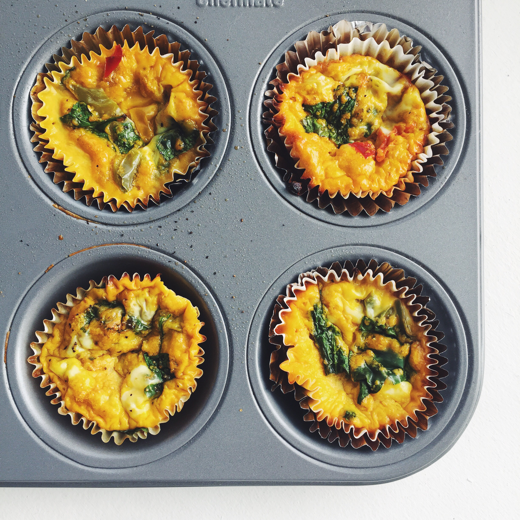 Dairy-Free Pepper & Spinach Egg Muffins